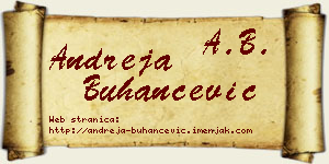 Andreja Buhančević vizit kartica